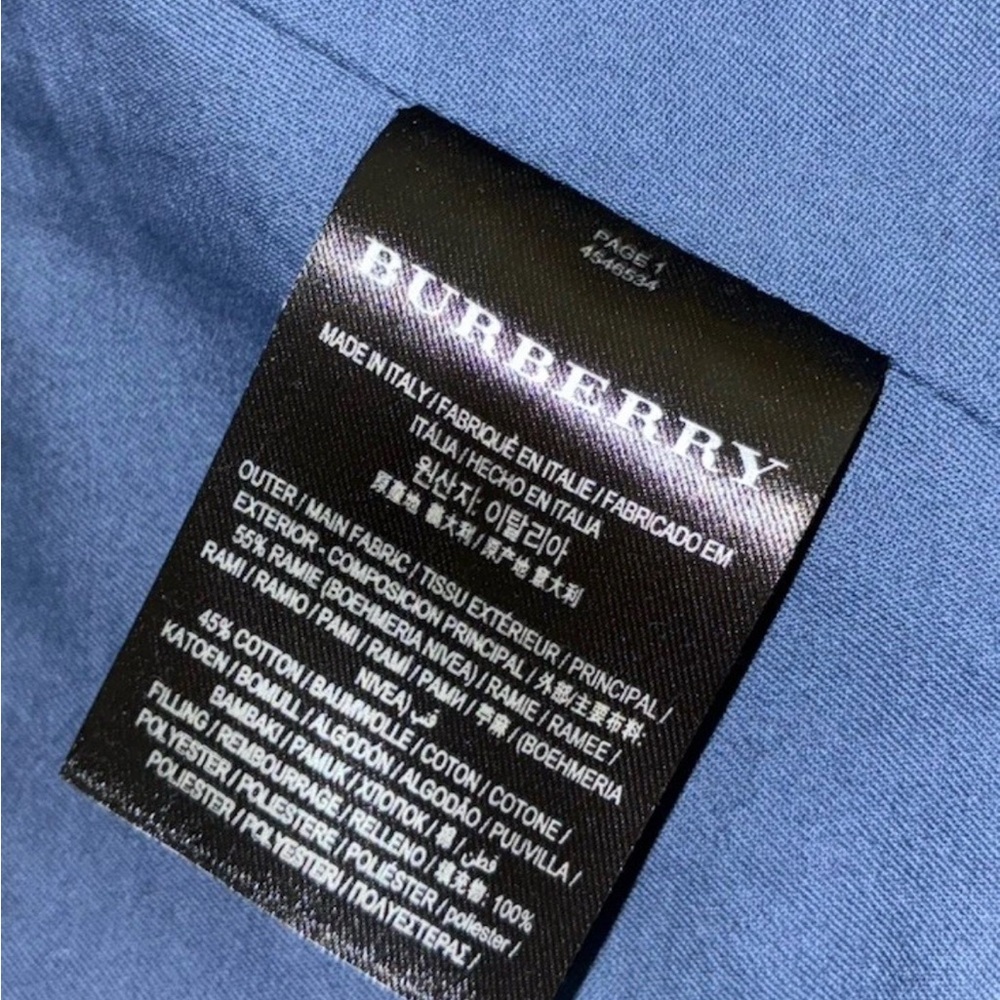Burberry Jacket Women's 8 Indigo Blue Quilted Runway Made In Italy 42‎ NEW - Picture 10 of 15